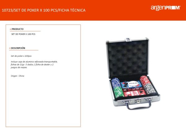 SET DE POKER X100 PCS - Image 2