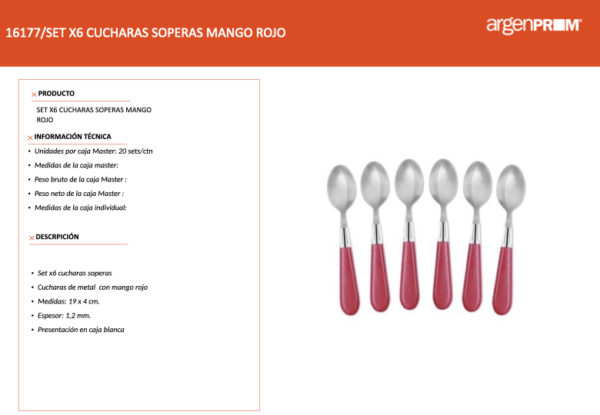 SET X 6 CUCHARAS DE MESA - Image 3