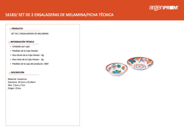 SET X2 ENSALADERAS DE MELAMINA - Image 2