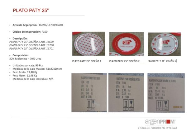 PLATO PATY 25 - Tres diseños - Image 2