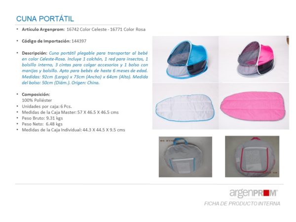 CUNA PORTATIL CELESTE - Image 2