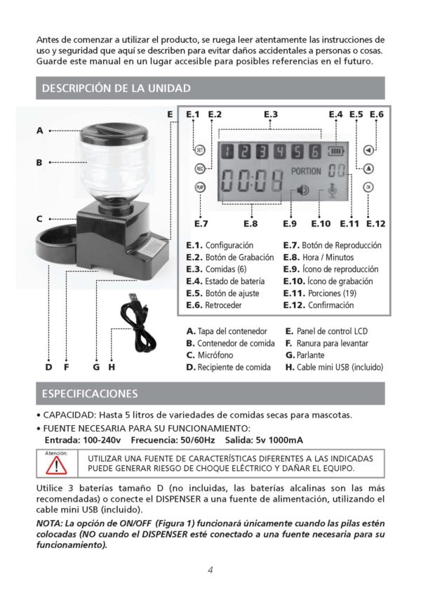 DISPENSER AUTOMATICO PARA MASCOTAS VIOLETA - Image 2