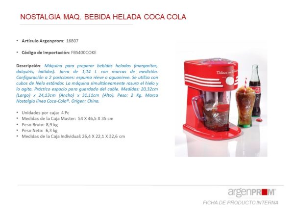 MAQUINA BEBIDA HELADA COCA COLA NOSTALGIA - Image 2