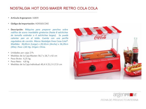 HOT DOG MAKER RETRO COLA COLA NOSTALGIA - Image 2