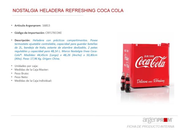 NOSTALGIA HELADERA MODELO REFRESHING LINEA COCA COLA (45L) - Image 4