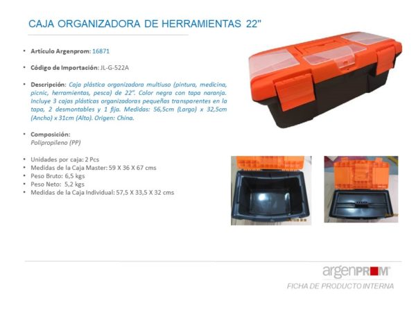 CAJA ORGANIZADORA DE HERRAMIENTAS 22 - Image 2