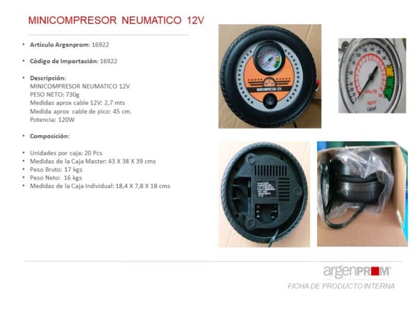 MINICOMPRESOR "RUEDA" 12V - Image 2