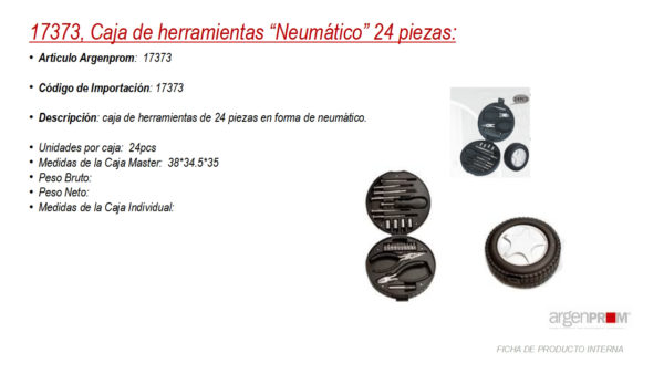 Caja de Herramientas "Neumático" de 24PCS - Image 2