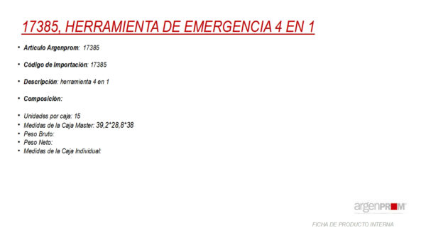 HERRAMIENTA DE EMERGENCIA 4 EN 1 - Image 2