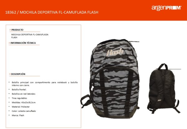 MOCHILA DEPORTIVA FL-CAMUFLADA FLASH - Image 2