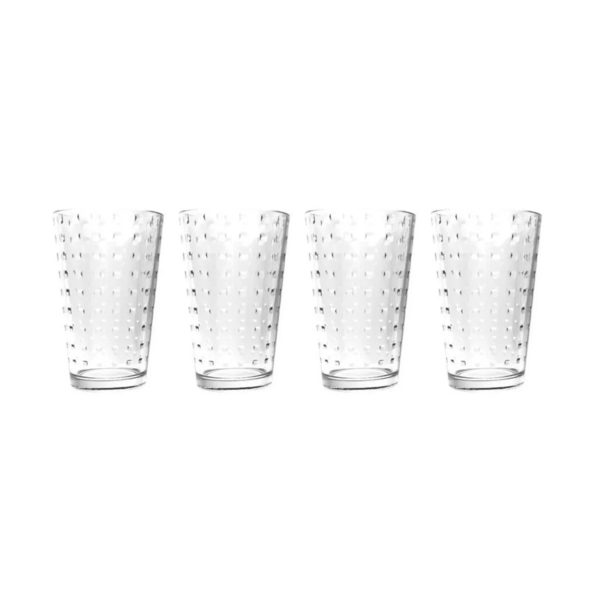 VASOS CONICO DE VIDRIO SET x 4