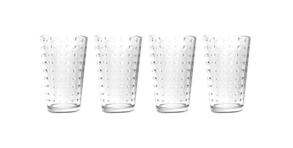 SET X4 VASOS CONICO DE VIDRIO