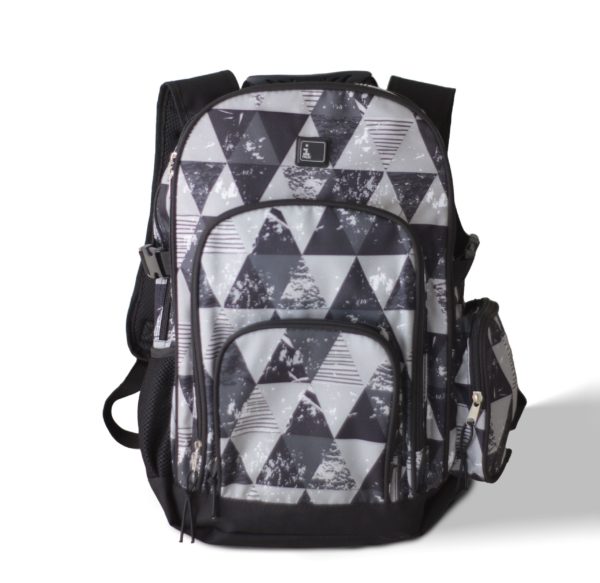 MOCHILA ESTAMPA GRIS CON TRIANGULOS IPACK - Image 2