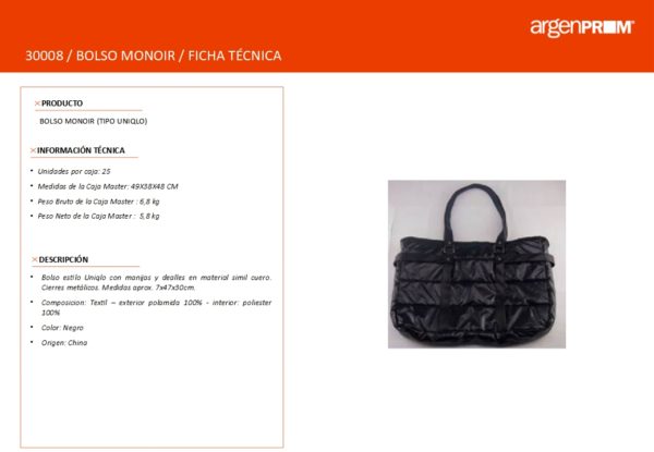 BOLSO MONOIR (TIPO UNIQLO) - Image 2