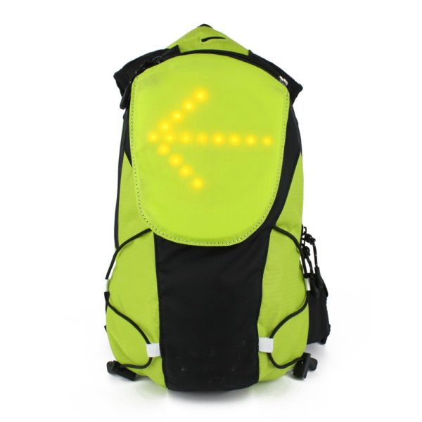 MOCHILA CON LUZ SEÑALIZADORA PARA BICICLETA