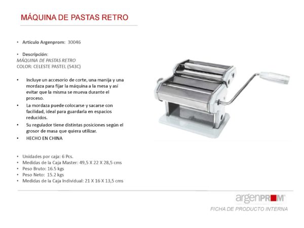 MAQUINA DE PASTAS BLANCO MATE - Image 2