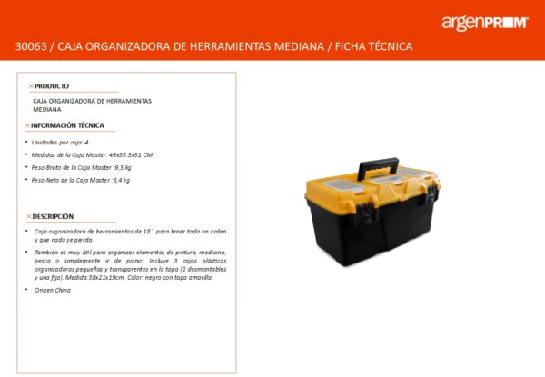 CAJA ORGANIZADORA DE HERRAMIENTAS MEDIANA - Image 2