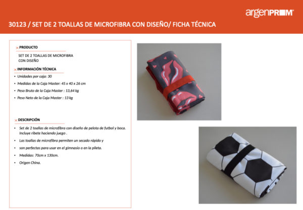 SET DE 2 TOALLAS DE MICROFIBRA CON DISEÑO - Image 3