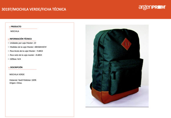 MOCHILA VERDE - Image 2