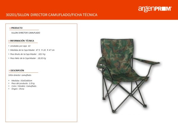 SILLON DIRECTOR CAMUFLADO - Image 2