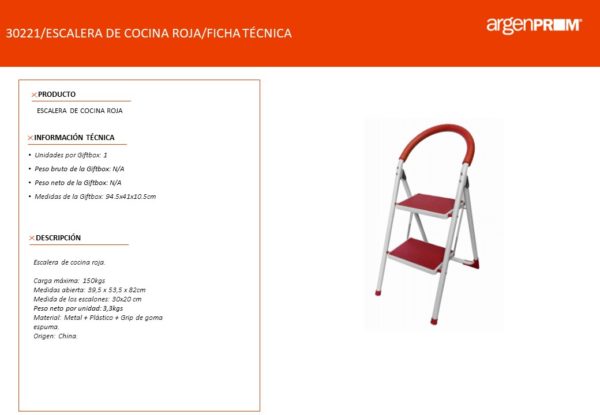 ESCALERA DE COCINA ROJA - Image 2