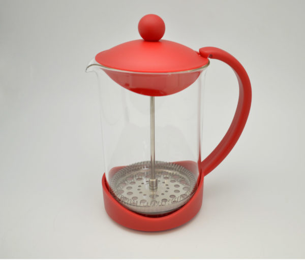 CAFETERA DE EMBOLO ROJA