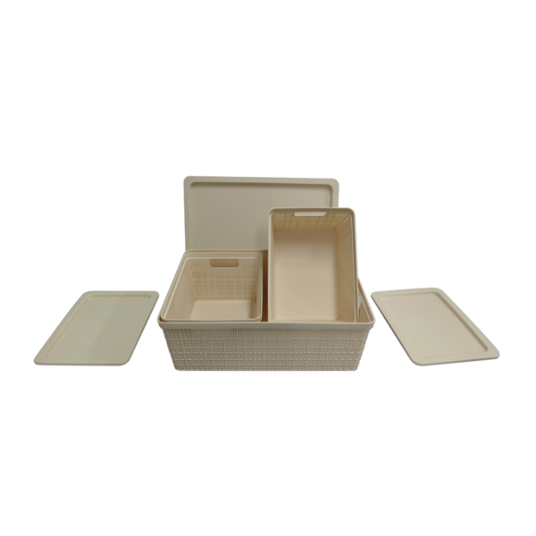 SET X 3 CAJAS ORGANIZADORAS BEIGE