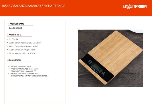 BALANZA DE COCINA BAMBOO - Image 2