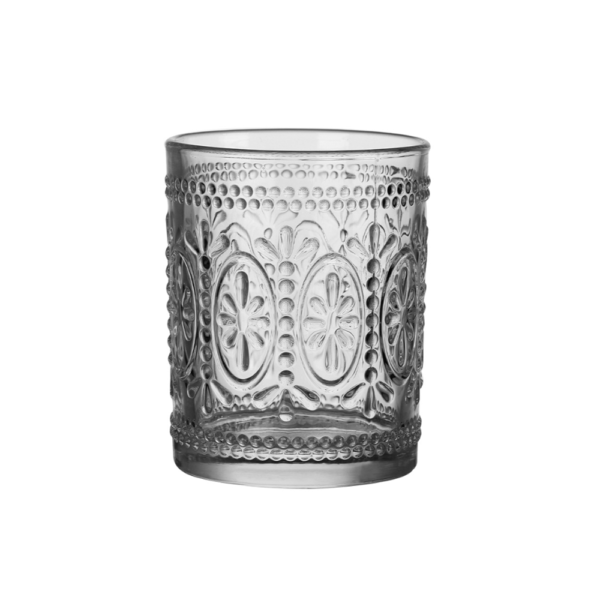 SET X 4 VASOS RELIEVE FLOWERS