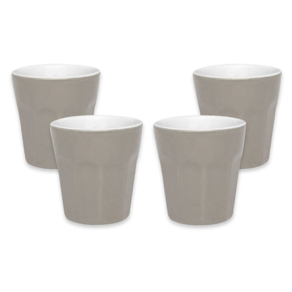 SET X 4 TAZAS DE CAFE CERAMICA GRIS - Image 3