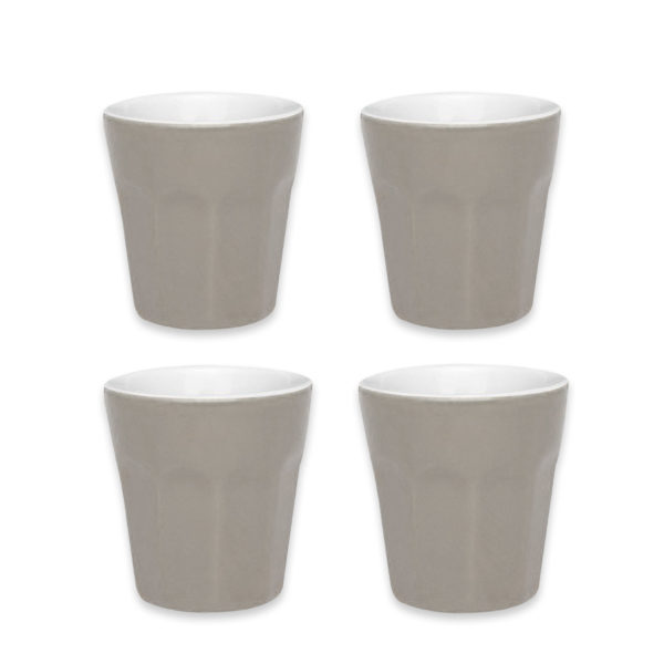 SET X 4 TAZAS DE CAFE CERAMICA GRIS - Image 4