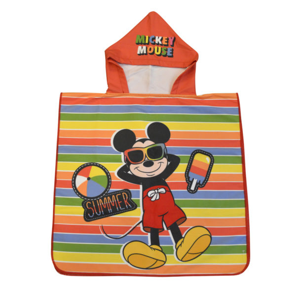 PONCHO DE MICROFIBRA 50X100CM MICKEY