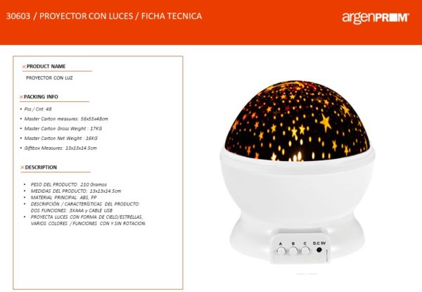 PROYECTOR CON LUZ ESTRELLAS - Image 3